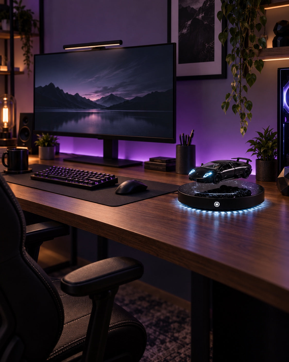 ZERO G CAR LAMP displayed in a premium creator desk setup